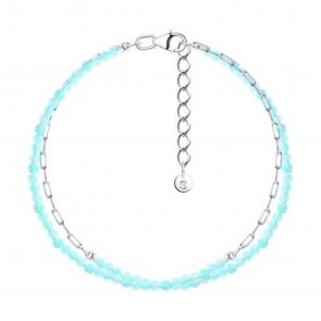Серебряный браслет SOKOLOV с амазонитом 83050066 фото