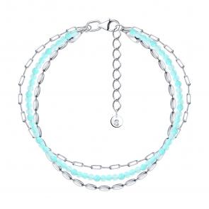 Серебряный браслет SOKOLOV с амазонитом 83050073 фото