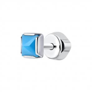 Одиночная серьга из серебра SOKOLOV с ситаллом цвета Бирюза 83170001 фото