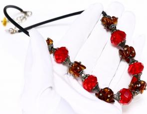 Комплект колье и браслет из янтаря Загадка Грани Янтаря ИП Шавкунов ИН 8522398 фото