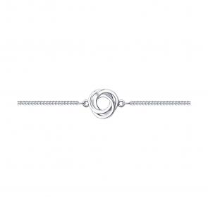 Серебряный браслет SOKOLOV с бриллиантом 87050004 фото