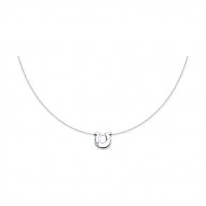 Серебряное колье Подкова SOKOLOV с бриллиантом 87070003 фото