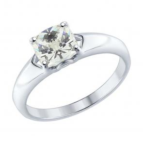 Серебряное кольцо SOKOLOV с Swarovski 89010062 фото