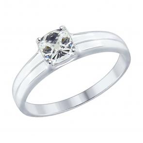 Серебряное кольцо SOKOLOV с Swarovski 89010067 фото