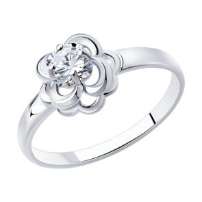 Серебряное кольцо SOKOLOV с Swarovski 89010128 фото