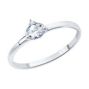 Серебряное кольцо SOKOLOV с Swarovski 89010133 фото
