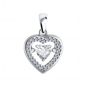 Серебреная подвеска SOKOLOV с танцующим фианитом 89030071-91 фото