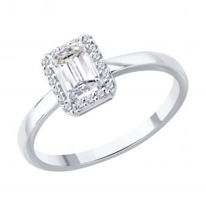 Золотое кольцо SOKOLOV с бриллиантом выращенным 9010275-3-5 фото