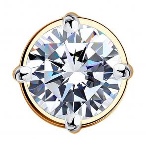 Золотая подвеска SOKOLOV с бриллиантом 9030008 фото