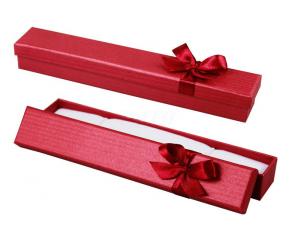 Футляр картонный с лентой на крышке под тонкий браслет и маленькую ложечку серия Перламутровая классика 90605-к-1 фото