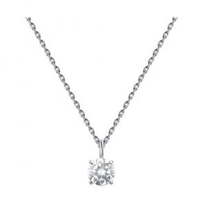 Колье из белого золота SOKOLOV с бриллиантом выращенным 9070061-5 фото