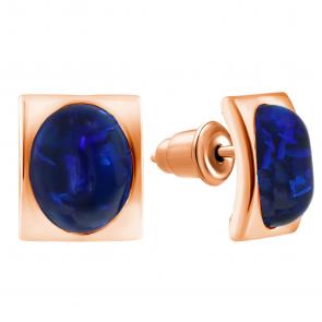 Золотые серьги Дарвин с янтарём 912250016ba-с фото