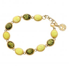 Золотой браслет Дарвин с янтарём 916050014 фото