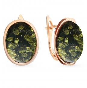 Золотые серьги Дарвин с янтарём 919010214aa-з фото