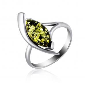 Серебряное кольцо Дарвин с янтарём 920011006aa-з фото