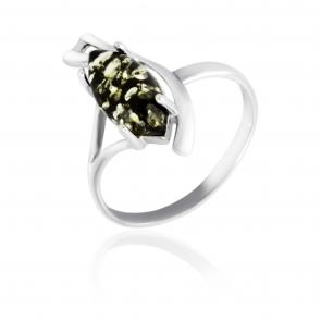 Серебряное кольцо Дарвин с янтарём 920011106aa-з фото