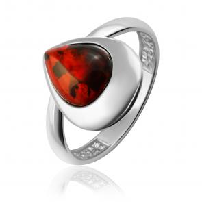 Серебряное кольцо Дарвин с янтарём 920041003aa-к фото