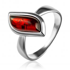 Серебряное кольцо Дарвин с янтарём 920041004aa-к фото