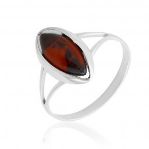 Серебряное кольцо Дарвин с янтарём 920041029aa-к фото