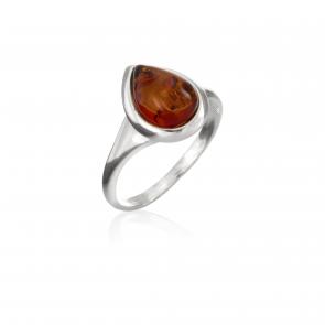 Серебряное кольцо Дарвин с янтарём 920047030aa-к фото