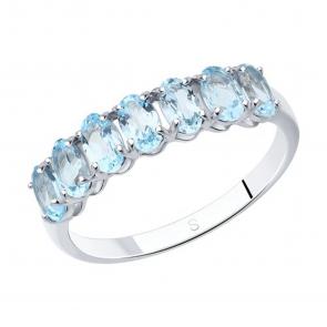 Серебряное кольцо SOKOLOV с топазом 92010892 фото