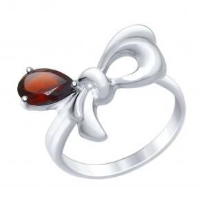 Серебряное кольцо SOKOLOV с гранатом 92011436 фото