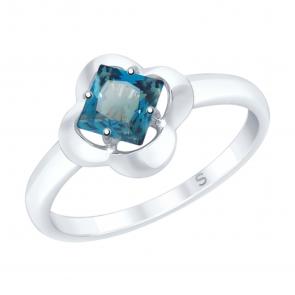 Серебряное кольцо SOKOLOV с топазом и Лондон топазом 92011726 фото