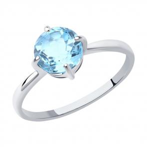 Серебряное кольцо SOKOLOV с топазом 92011790 фото