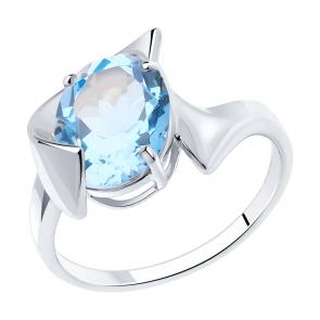 Серебряное кольцо SOKOLOV с топазом 92011948 фото