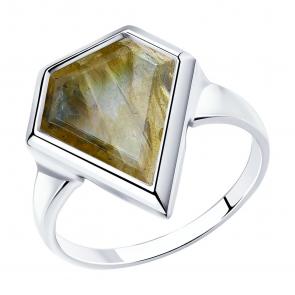 Серебряное кольцо SOKOLOV с лабрадоритом 92011966 фото