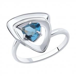 Серебряное кольцо SOKOLOV с Лондон топазом 92011977 фото