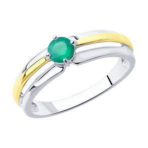 Кольцо из лимонного серебра SOKOLOV с агатом 92011982 фото