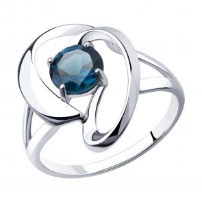 Серебряное кольцо SOKOLOV с Лондон топазом 92011986 фото