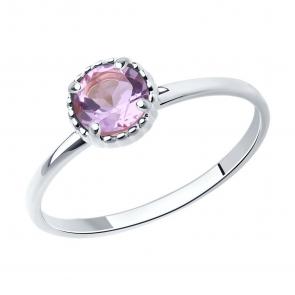 Серебряное кольцо SOKOLOV с аметистом 92012039-91 фото