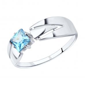 Серебряное кольцо SOKOLOV с топазом 92012056 фото