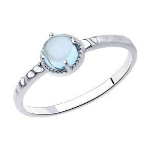 Серебряное кольцо SOKOLOV с топазом 92012099 фото