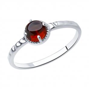 Серебряное кольцо SOKOLOV с гранатом 92012100 фото