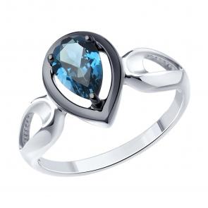 Серебряное кольцо SOKOLOV с Лондон топазом 92012172 фото