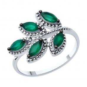 Серебряное кольцо SOKOLOV с агатом 92014310 фото