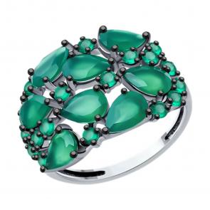 Серебряное кольцо SOKOLOV с агатом 92014317-91 фото