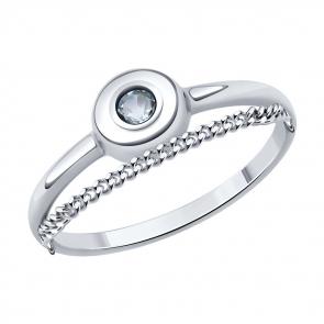 Серебряное кольцо SOKOLOV с топазом 92014568 фото
