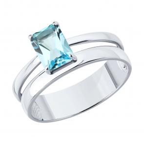 Серебряное кольцо SOKOLOV с топазом 92014721 фото