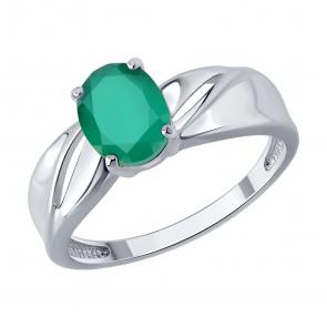 Серебряное кольцо SOKOLOV с агатом 92014846 фото