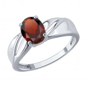 Серебряное кольцо SOKOLOV с гранатом 92014854 фото