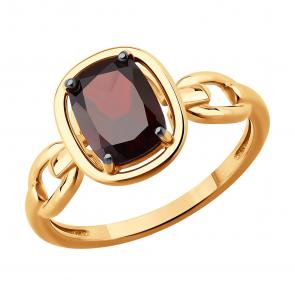 Серебряное кольцо SOKOLOV с гранатом 92014892 фото
