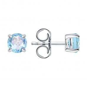 Серебряные серьги SOKOLOV с топазом 92020036-91 фото