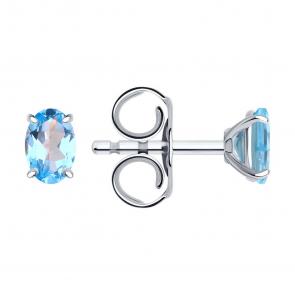 Серебряные серьги SOKOLOV с топазом 92021090-91 фото