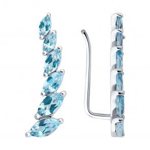 Серебряные серьги SOKOLOV с топазом 92021348-91 фото