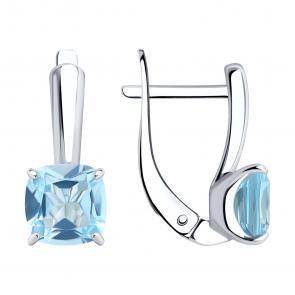 Серебряные серьги SOKOLOV с топазом 92021398 фото