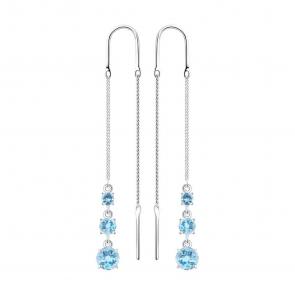 Серебряные серьги SOKOLOV с топазом 92022165-91 фото